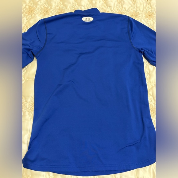 Under Armour Royal Blue ColdGear Fitted Long-Sleeve Mock for Men Performance Top - Picture 7 of 13